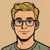 Avatar eines blonden Mittzwanzigers mit Brille.