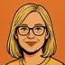 Avatar einer blonden Frau, Mitte 40 mit Brille