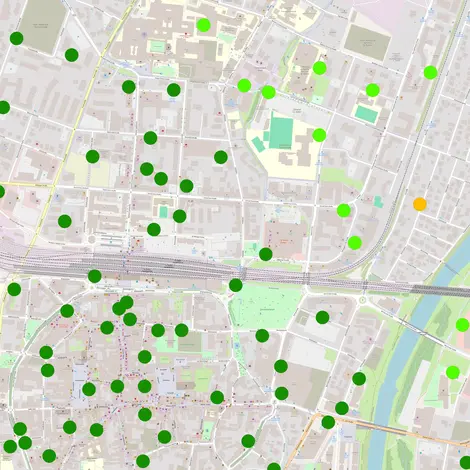Auf dieser Karte bekommen Sie einen Überblick über die Auslastung Ihrer Trafostaion.