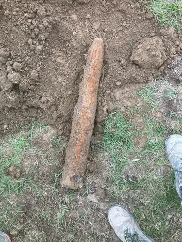 Panzergranate: Kriegsrelikt ausgegraben. 