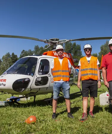 Leyrer + Graf Bauleiter Elektrotechnik Alexander Fuchs, Leyrer + Graf Bauleiter Tiefbau Kristof Winkler und Netz NÖ Projektleiter Thomas Weintögl 