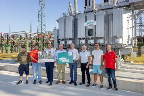 Julian Rab, Markus Schaberger, EVN Vorstand Stefan Stallinger, LH-Stellvertreter Stephan Pernkopf, Netz NÖ Geschäftsführer Harald Dammerer, Johann Eßletzbichler, Sascha Seifert, Anton Scharitzer