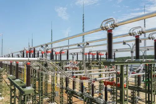 Detailaufnahme aus dem neuerrichteten Umspannwerk Kettlasbrunn.