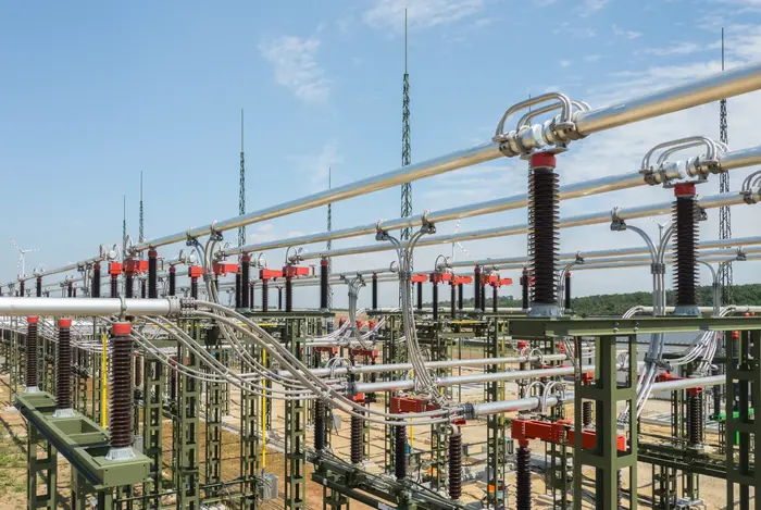 Detailaufnahme aus dem neuerrichteten Umspannwerk Kettlasbrunn.