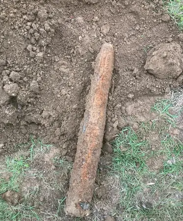 Panzergranate: Kriegsrelikt ausgegraben. 