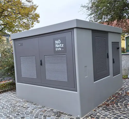 Eine Trafostation von Netz NÖ