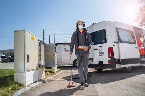  Robert Sieder beim Einsatz mit dem Kabelmesswagen