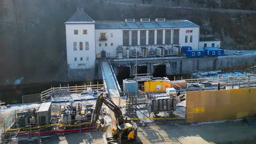 Das angrenzende Umspannwerk, welches von Netz NÖ revitalisiert wird