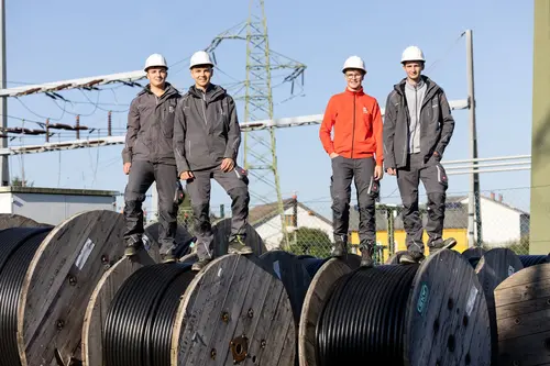 Lehrlings-Team des Netz NÖ Service Centers Waidhofen/Thaya: Kevin Flicker, Paul Schmid, Johanna Sainitzer, Lukas Hennebichler,