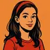 Avatar einer 20-jährigen Frau mit dunklen langen Haaren und rotem Haarband.
