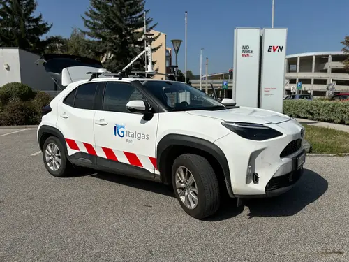  Das speziell ausgerüstete Fahrzeug verfügt über verschiedene Sensoren zur Überprüfung des Gasnetzes