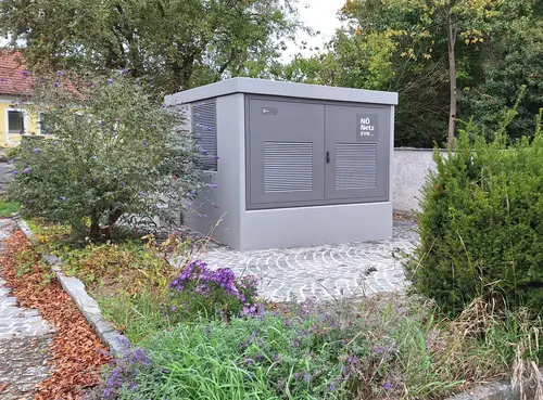 Eine Trafostation von Netz NÖ