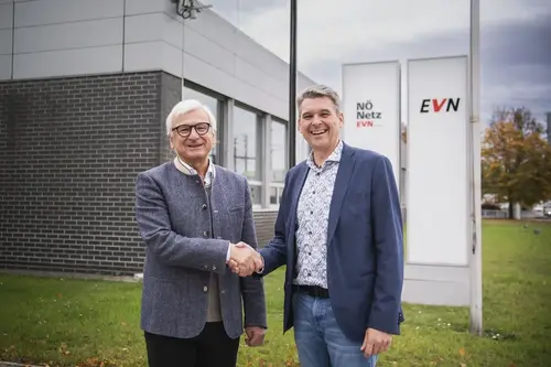 Der pensionierte und der neue Leiter von Netz NÖ St. Pölten Herbert Bugl und Anton Waxenegger